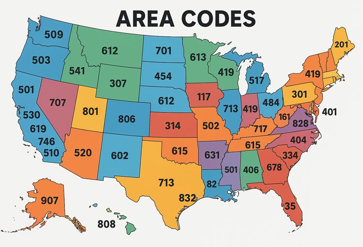 United States Area Codes
